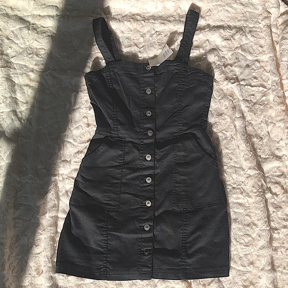 NWT✨Black Button Up Dress - Picture 2 of 6
